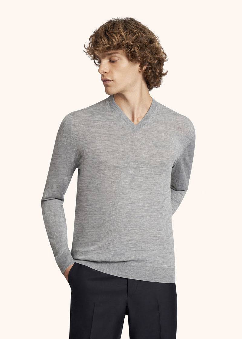 Kiton MAGLIA SCOLLO V LANA UK8651000 Qualità Garantita