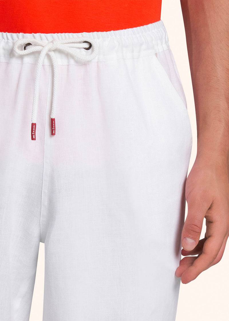 Kiton PANTALONI LINO UPSHORLK06S9801 Prezzo Ridotto