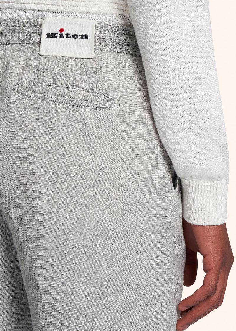 Kiton PANTALONI LINO UPLACK0613D01 Presa