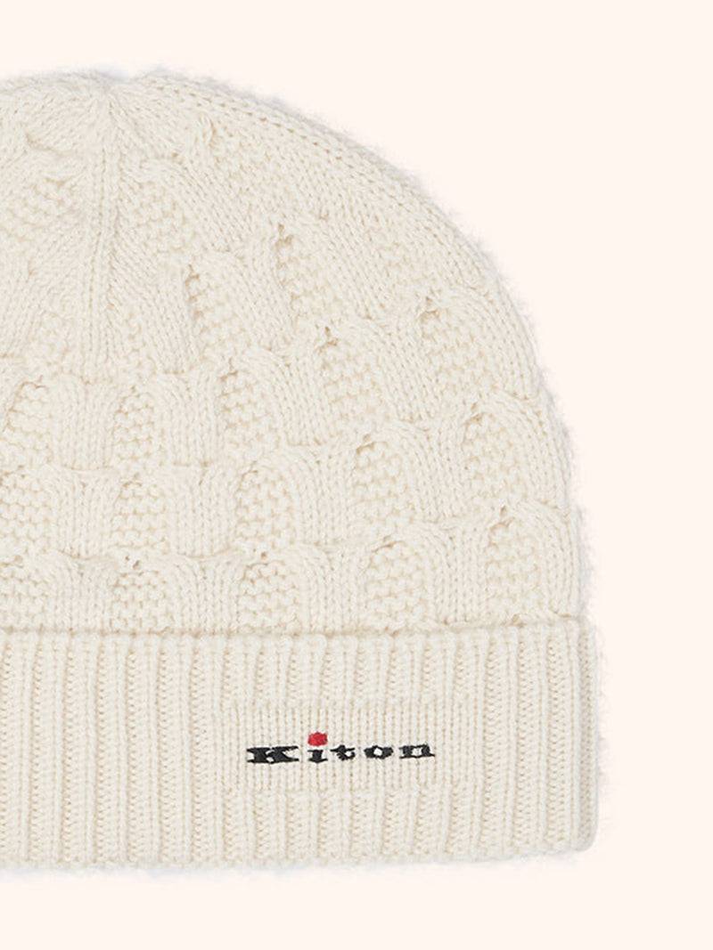 Kiton CAPPELLO BERRETTO IN MAGLIA Cashmere UMK007302 Promozione Limitata
