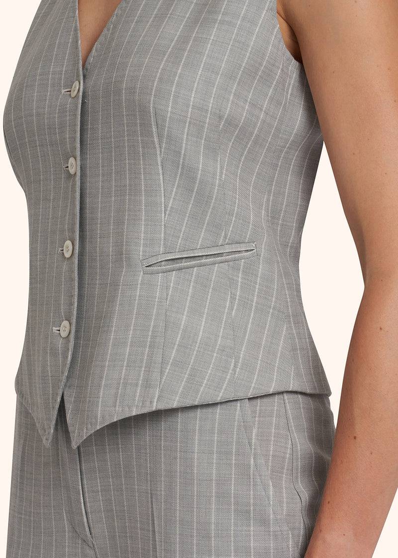 Kiton GILET Lana D47456K0944B01 Consegna Veloce