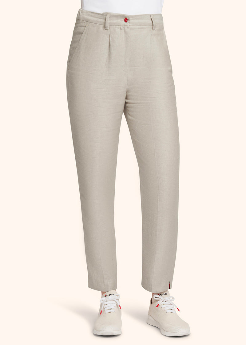 Kiton PANTALONI LINO D55113H0844201 Vendita Calda