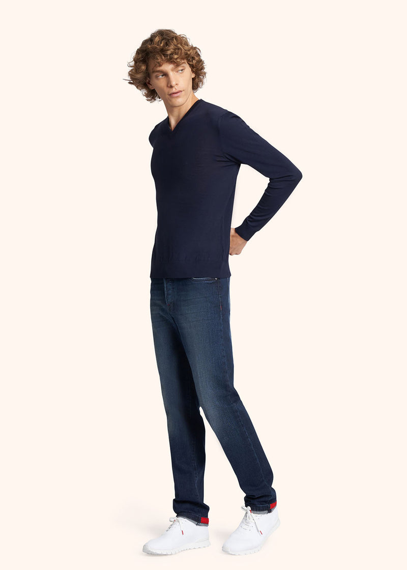 Kiton PANTALONI ULTRA SLIM COTONE UPNJSM2J0763A03 Sottocosto