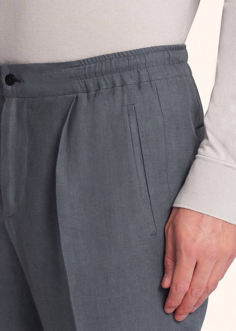 Kiton PANTALONI LINO UPN01H0883815 Saldi Di Fabbrica