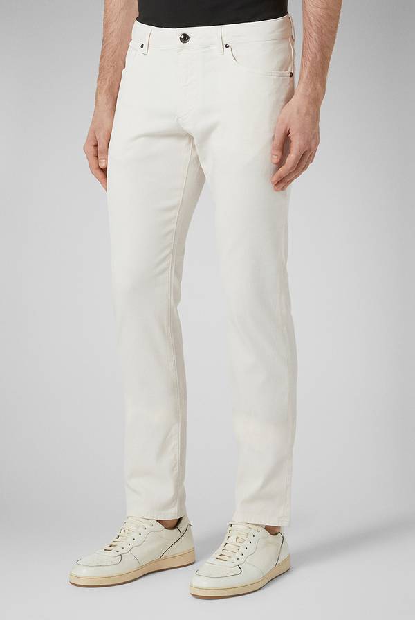 Lab. Pal Zileri Pantalone 5 tasche in cotone stretch tinto in capo Saldi Di Fabbrica