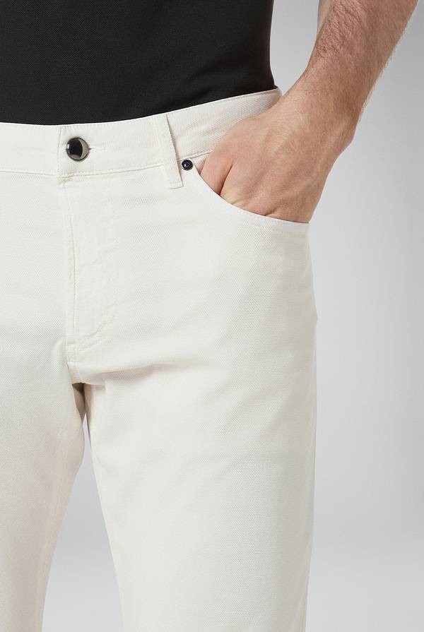 Lab. Pal Zileri Pantalone 5 tasche in cotone stretch tinto in capo Saldi Di Fabbrica