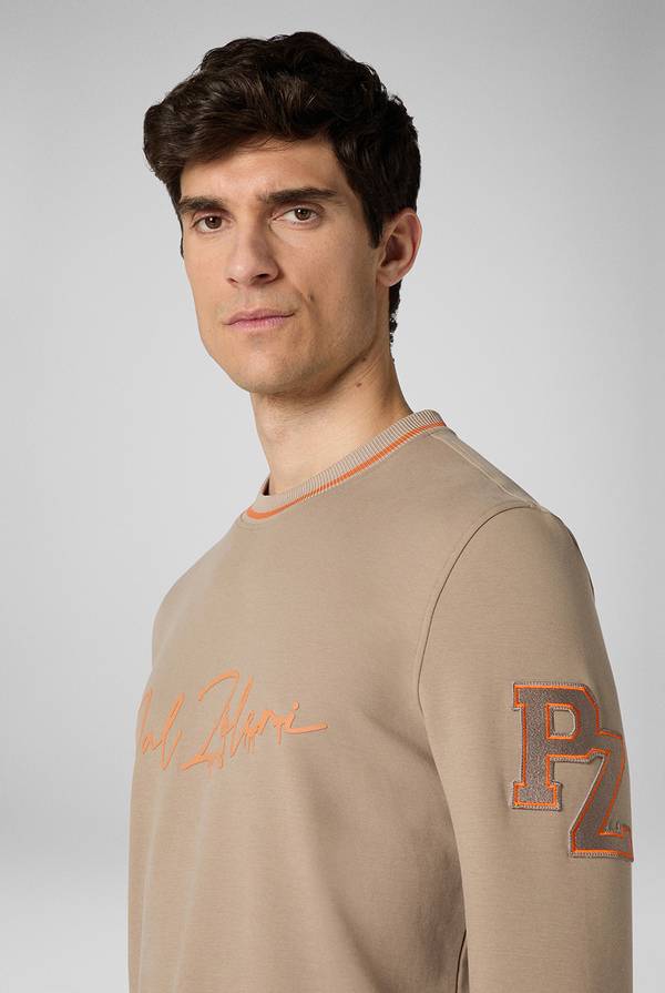 Lab. Pal Zileri Felpa in cotone stretch con logo Novità