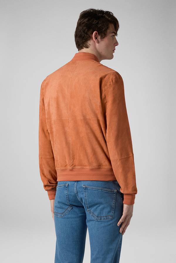 Lab. Pal Zileri Bomber in suede color albicocca Offerta speciale
