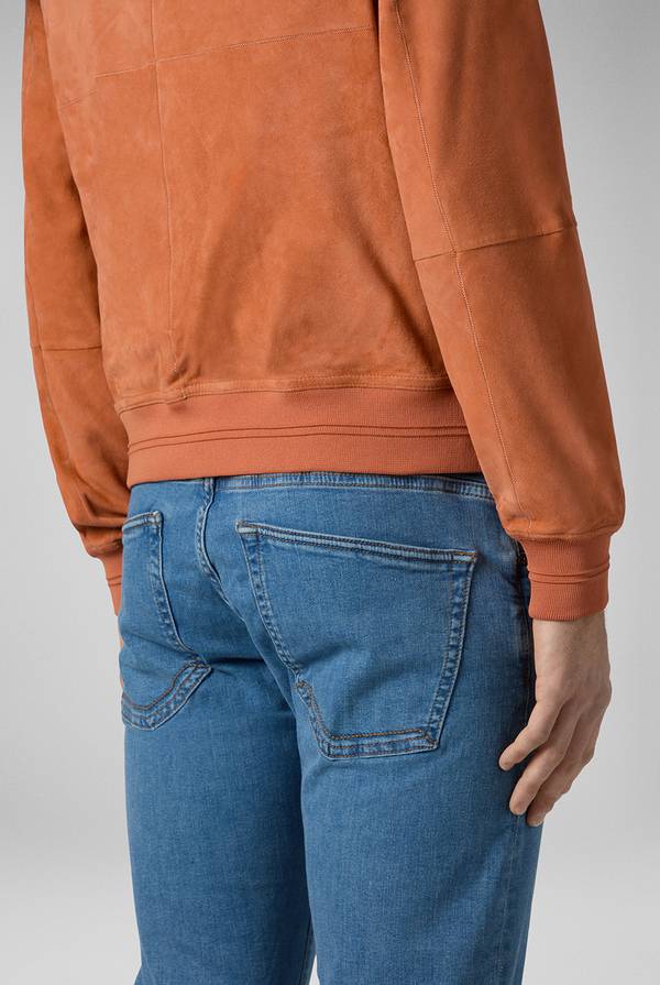 Lab. Pal Zileri Bomber in suede color albicocca Offerta speciale