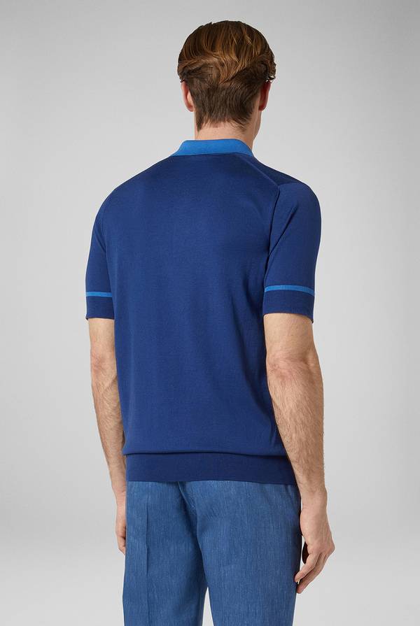 Lab. Pal Zileri Polo in maglia con dettagli a contrasto Presa