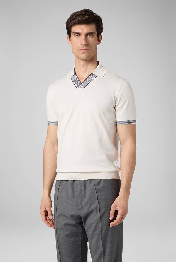 Lab. Pal Zileri Polo con finiture millerighe Sconto
