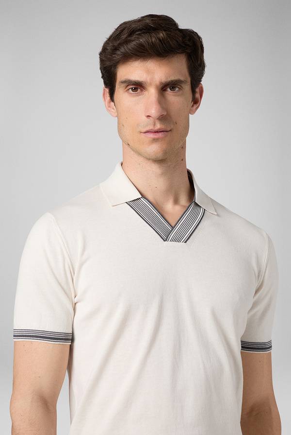 Lab. Pal Zileri Polo con finiture millerighe Sconto