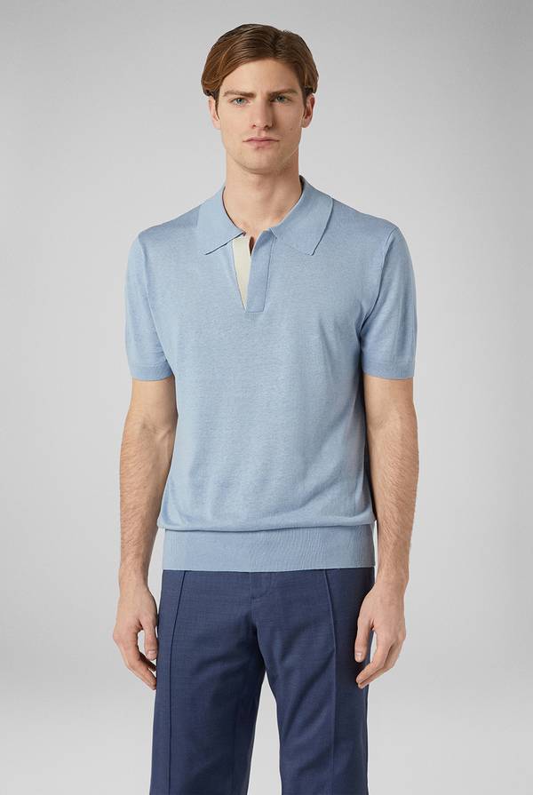 Lab. Pal Zileri Polo in maglia di lino e seta Offerta