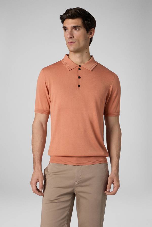 Lab. Pal Zileri Polo in cotone e tencel Vendite Flash