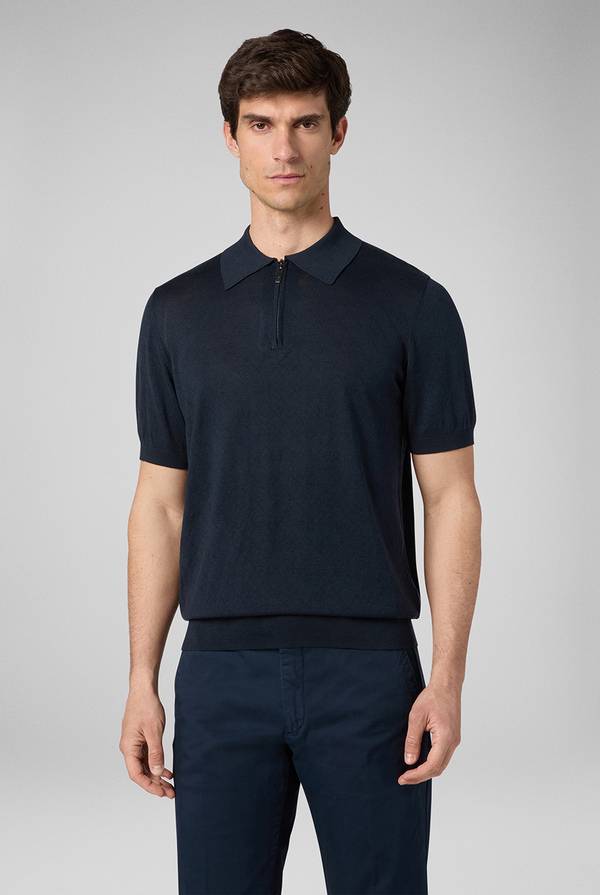 Lab. Pal Zileri Polo jacquard con monogramma pz Nuova