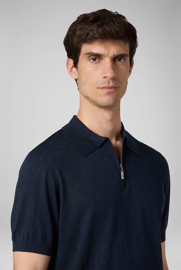 Lab. Pal Zileri Polo jacquard con monogramma pz Nuova