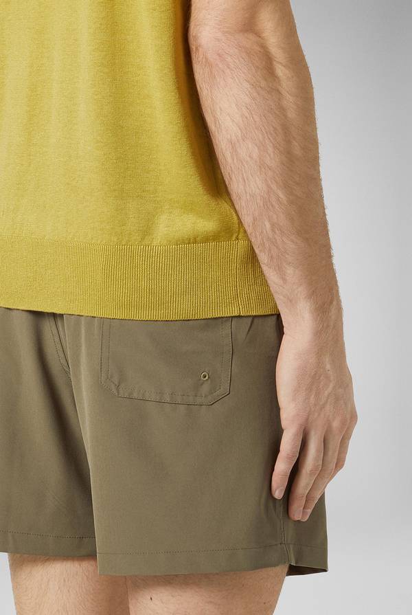 Lab. Pal Zileri Polo in maglia di lino e seta color senape Italy