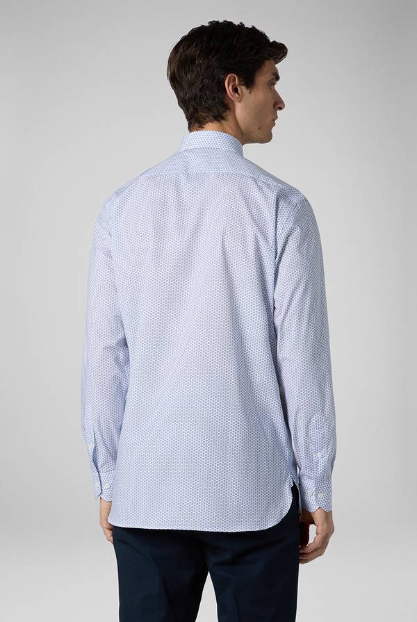 Lab. Pal Zileri Camicia in puro cotone con stampa circolare Promozione Limitata