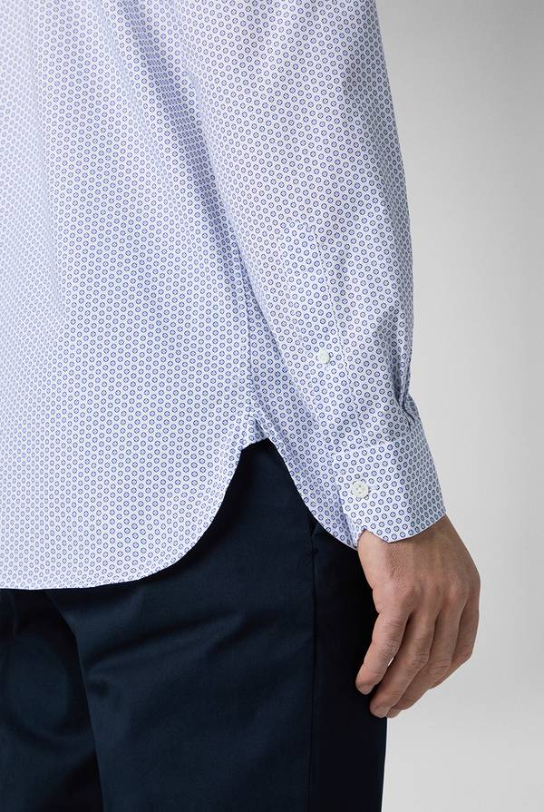 Lab. Pal Zileri Camicia in puro cotone con stampa circolare Promozione Limitata