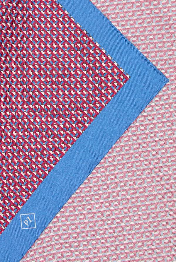 Lab. Pal Zileri Pochette in seta con motivo geometrico Outlet