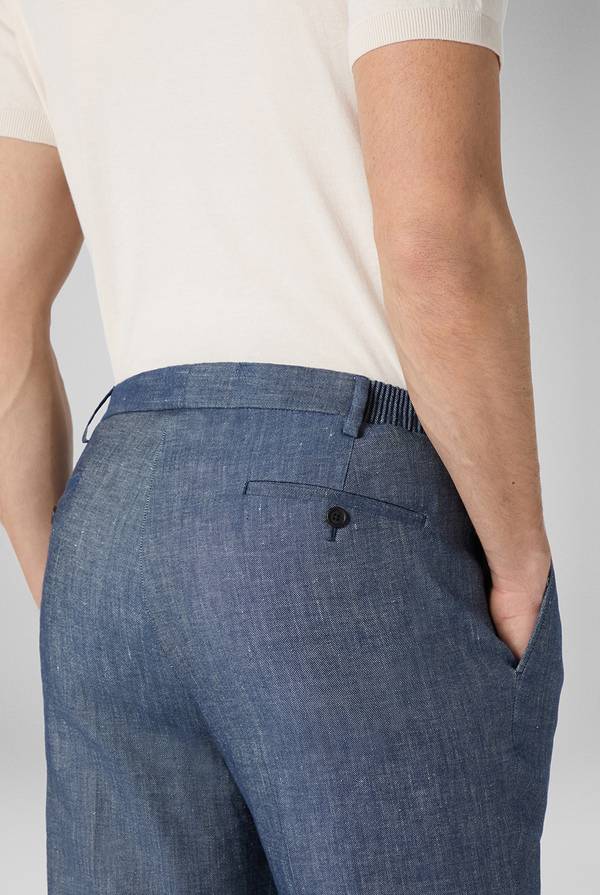Lab. Pal Zileri Pantalone in lino e cotone stretch Consegna Veloce