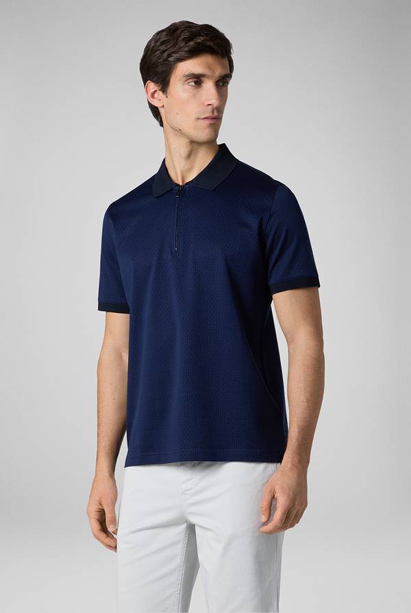 Lab. Pal Zileri Polo a zip in cotone mercerizzato Vendite Flash