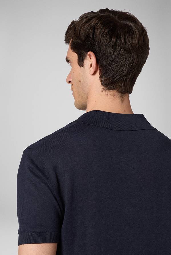 Lab. Pal Zileri Polo in maglia di lino e seta color senape Moda