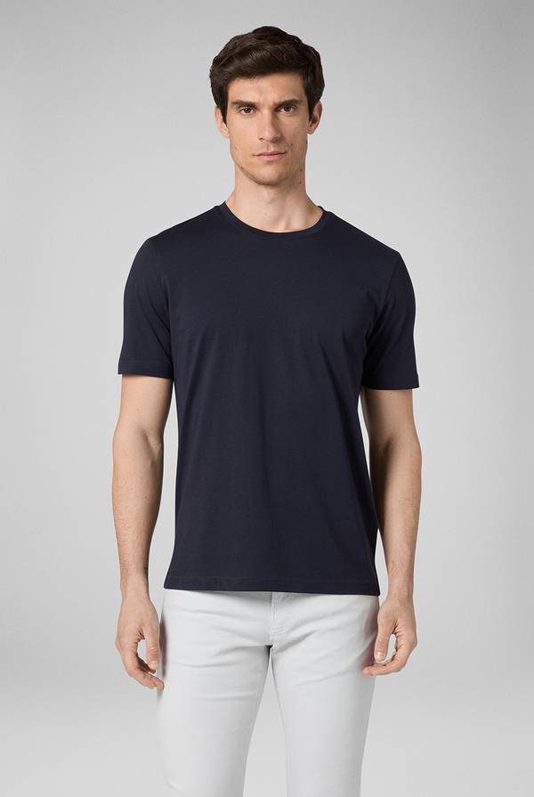 Lab. Pal Zileri T-Shirt in cotone nel colore blu navy Online