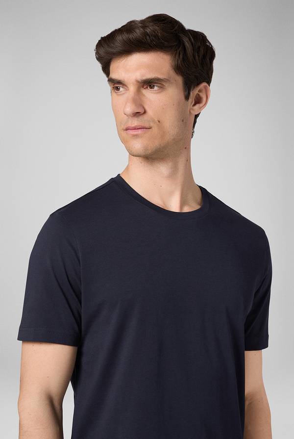 Lab. Pal Zileri T-Shirt in cotone nel colore blu navy Online