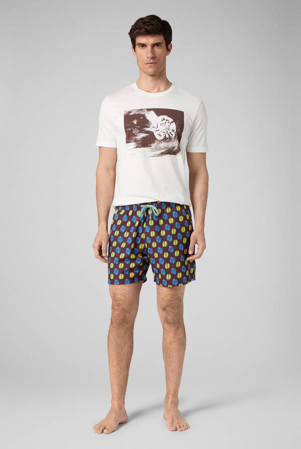 Lab. Pal Zileri tshirt in cotone con stampa astratta Saldi