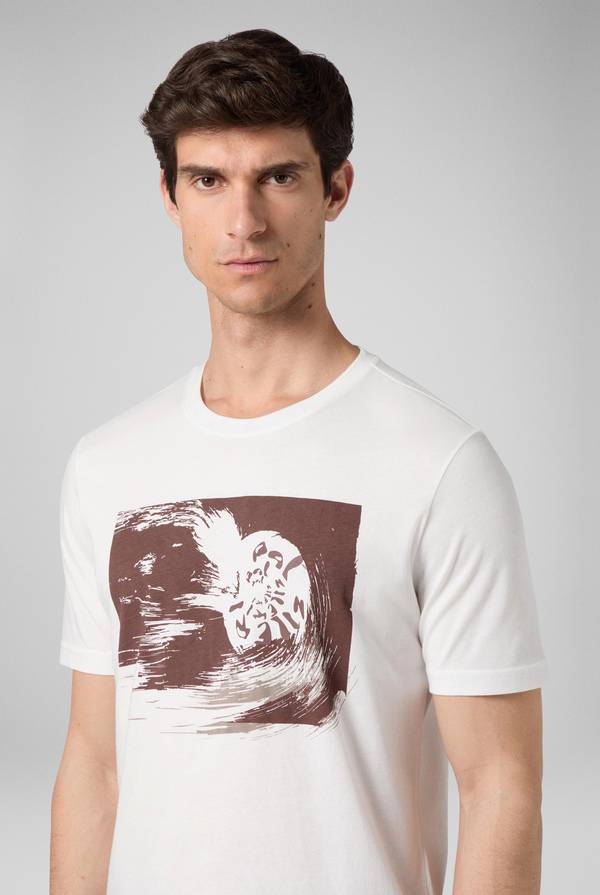 Lab. Pal Zileri tshirt in cotone con stampa astratta Saldi