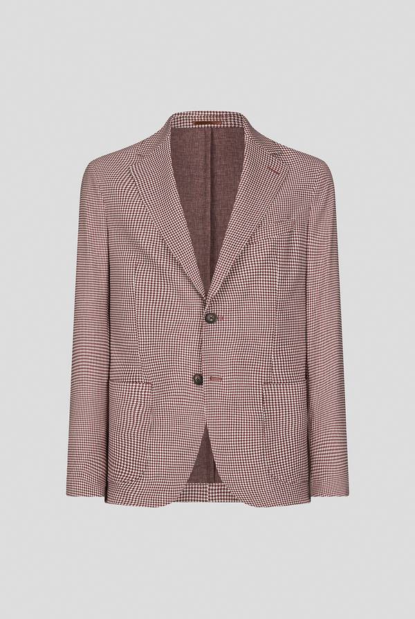 Lab. Pal Zileri Giacca Effortless in jersey con motivo pied de poule