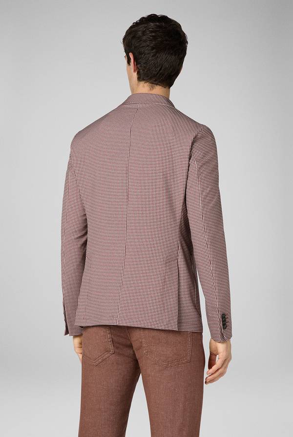 Lab. Pal Zileri Giacca Effortless in jersey con motivo pied de poule Saldi Di Fabbrica