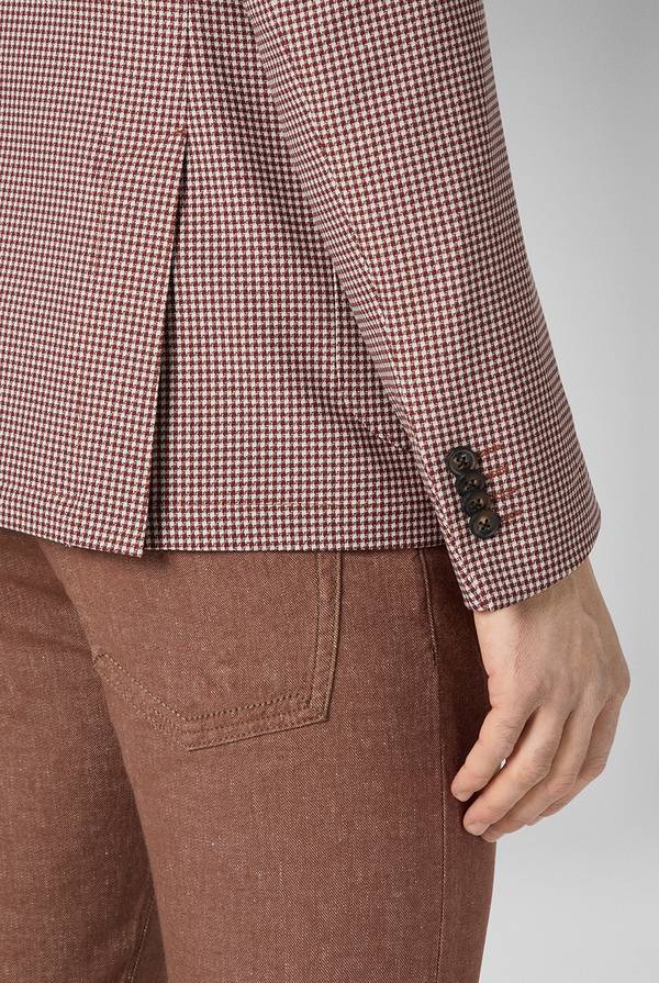 Lab. Pal Zileri Giacca Effortless in jersey con motivo pied de poule Saldi Di Fabbrica