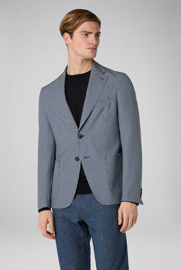Lab. Pal Zileri Giacca Effortless in jersey con motivo pied de poule Negozio