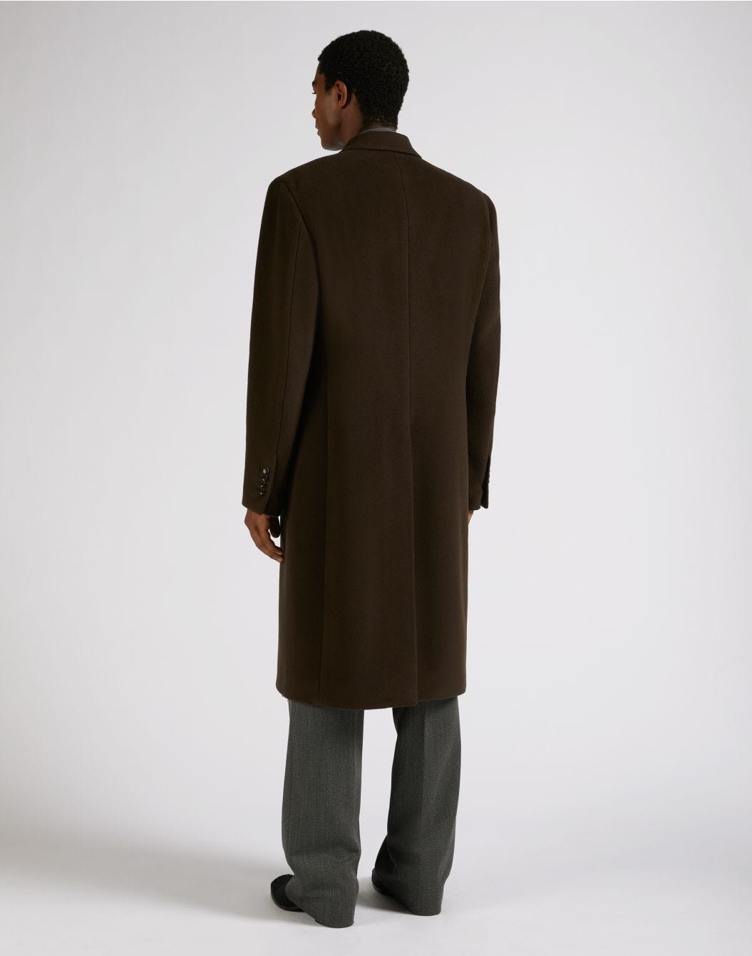 ﻿Lardini Cappotto doppiopetto marrone in lana a 6 bottoni Online