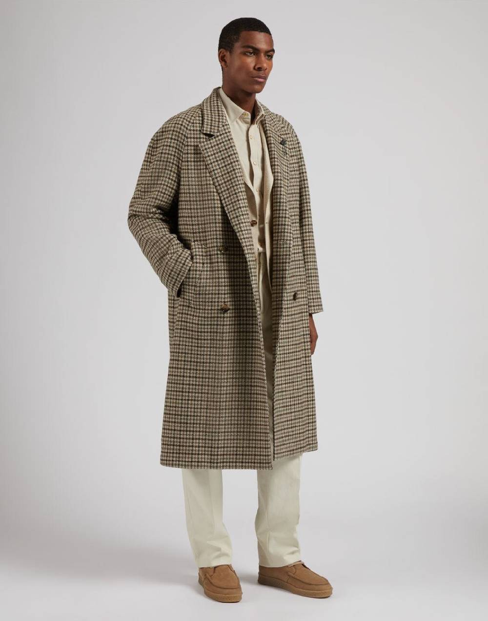 Lardini Giacca special line beige monopetto in cashmere e seta Vendita Calda