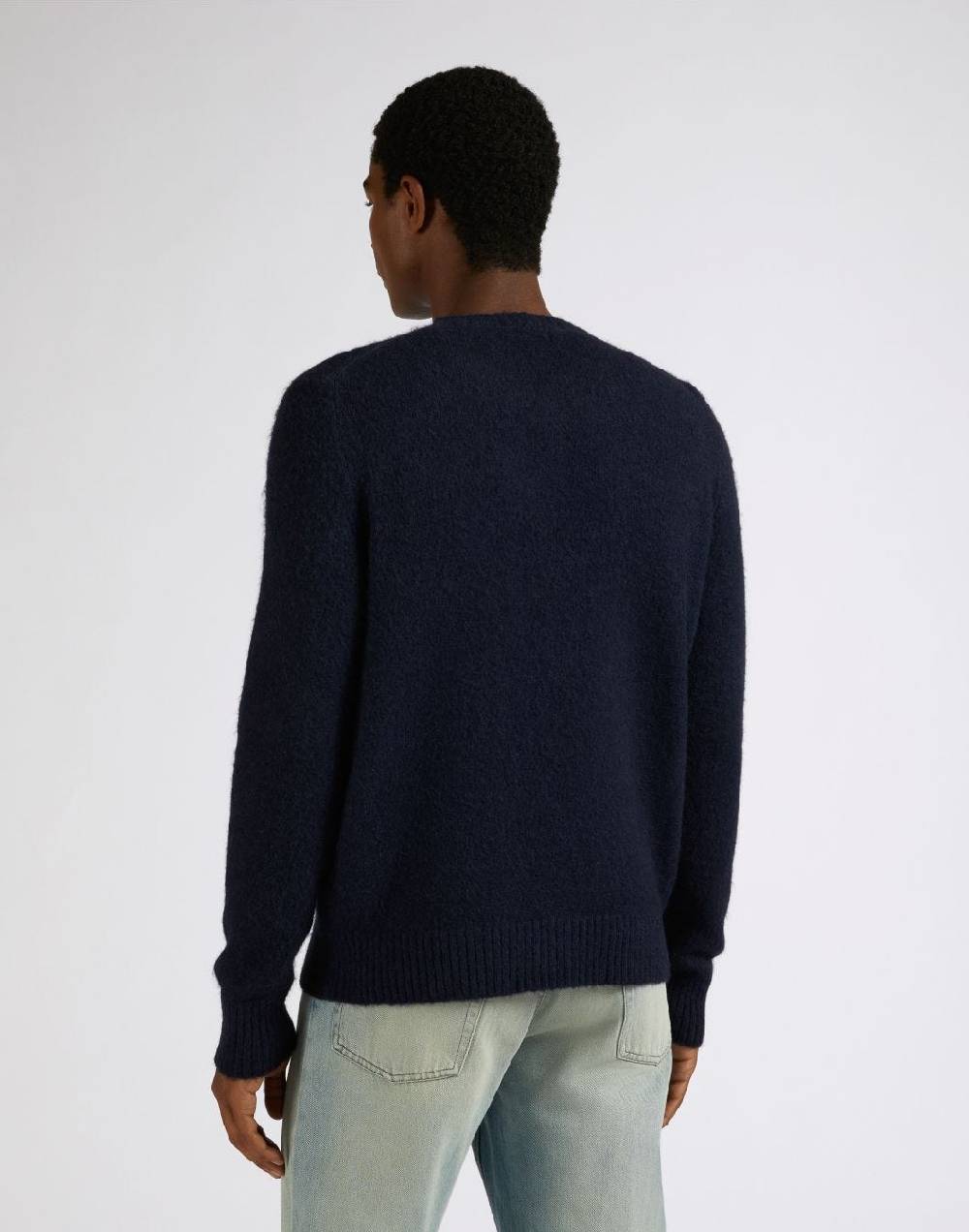 Lardini Maglia girocollo blu a maglia rasata Acquista Ora
