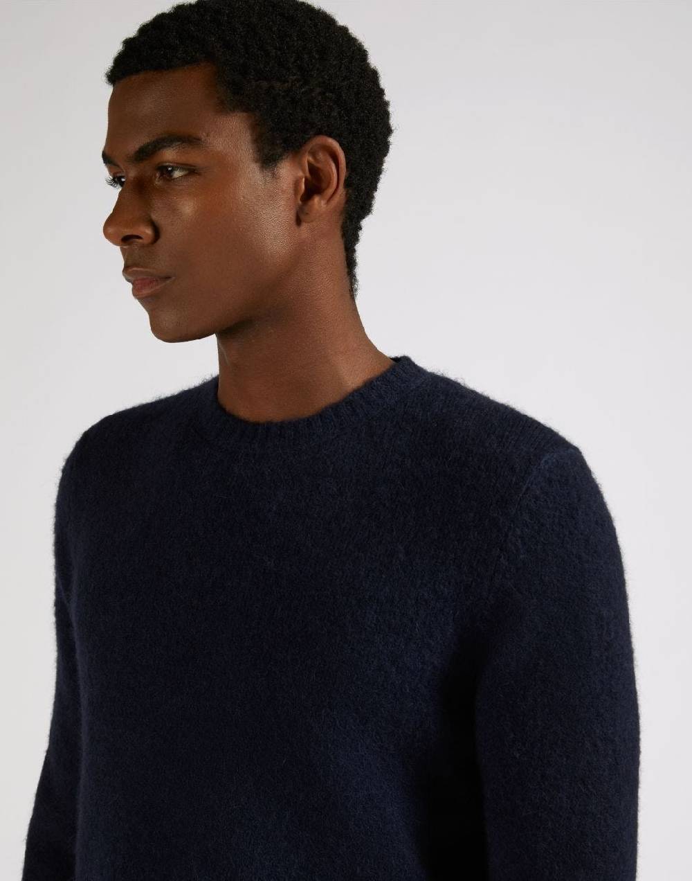 Lardini Maglia girocollo blu a maglia rasata Acquista Ora