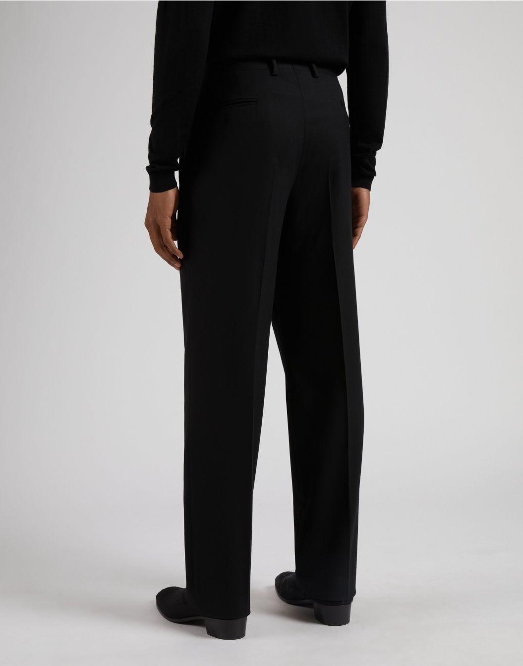 Lardini Pantalone nero in flanella pettinata Shopping Online