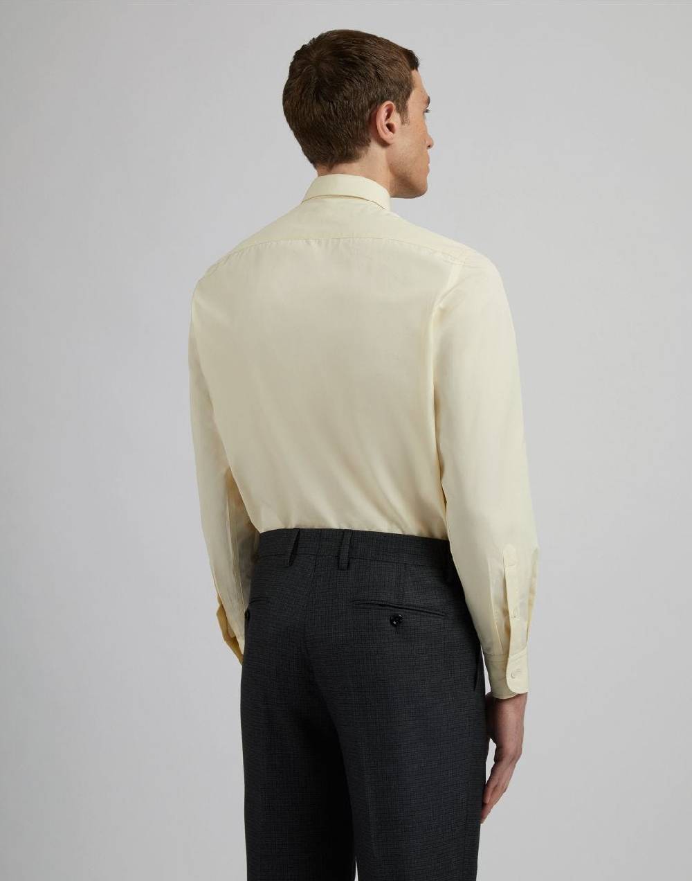 Lardini Camicia gialla in popeline di cotone compact Convenienza