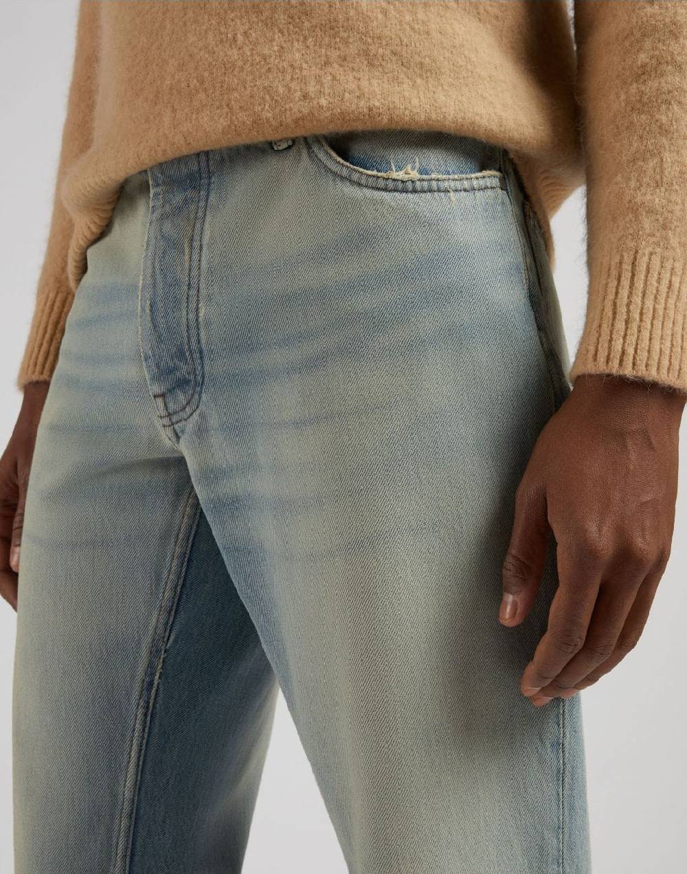 Lardini Jeans linea denim 12,7 oz old tea light blue Presa