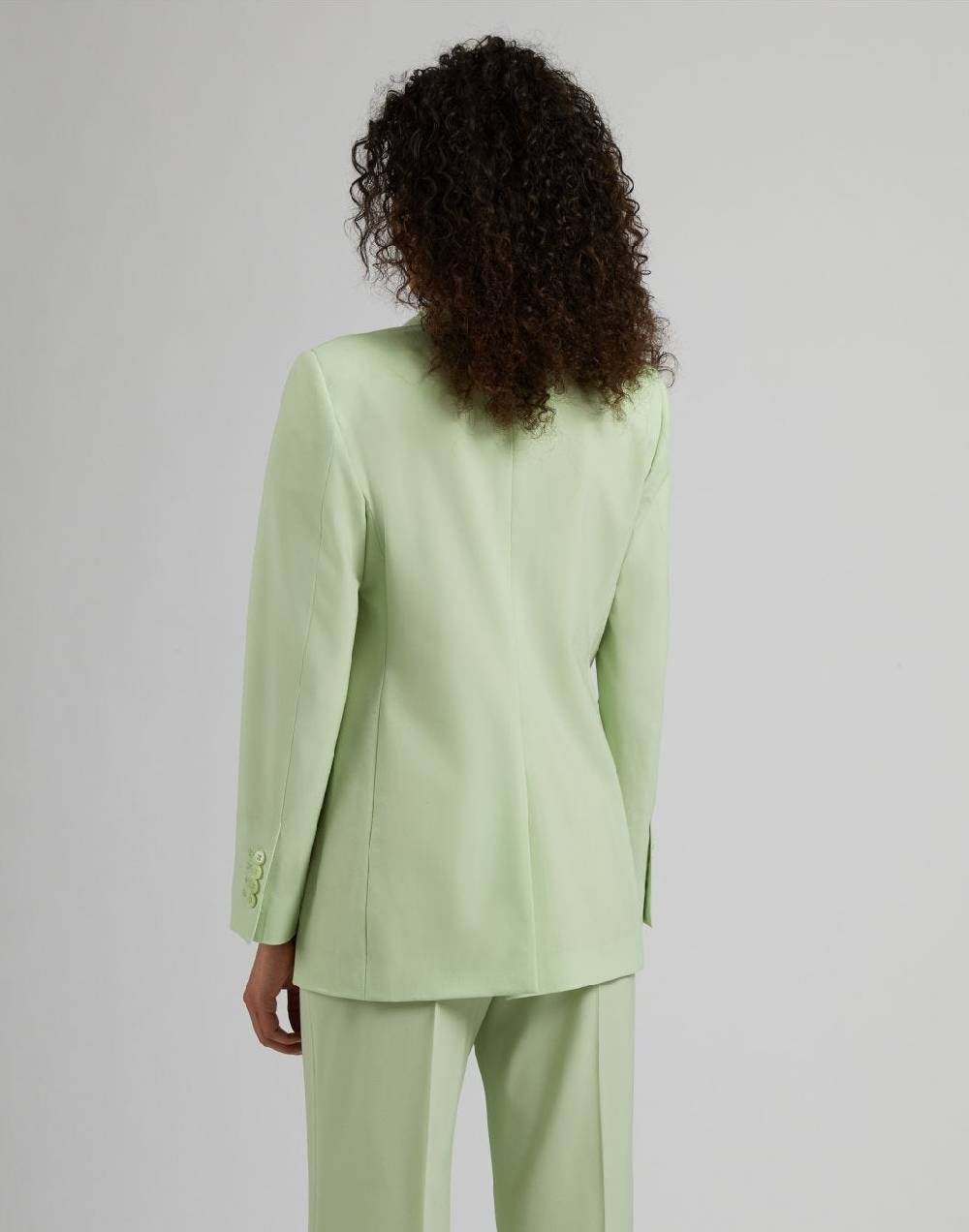 Lardini Giacca monopetto foderata in tessuto di lana stretch verde Saldi Di Fabbrica