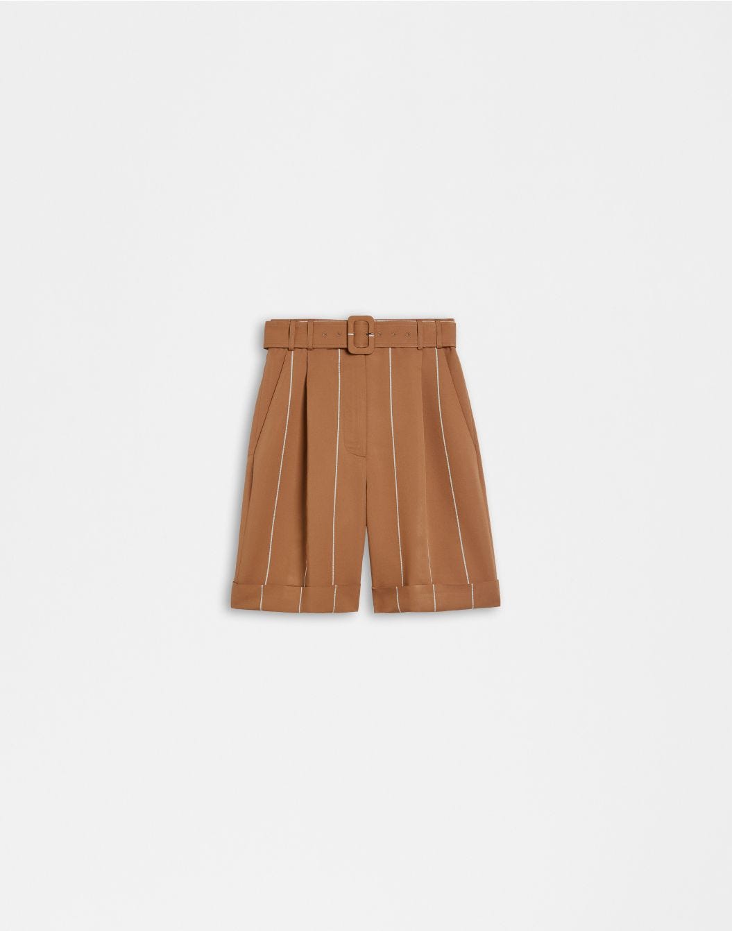 Lardini Bermuda ruggine in viscosa gessato largo