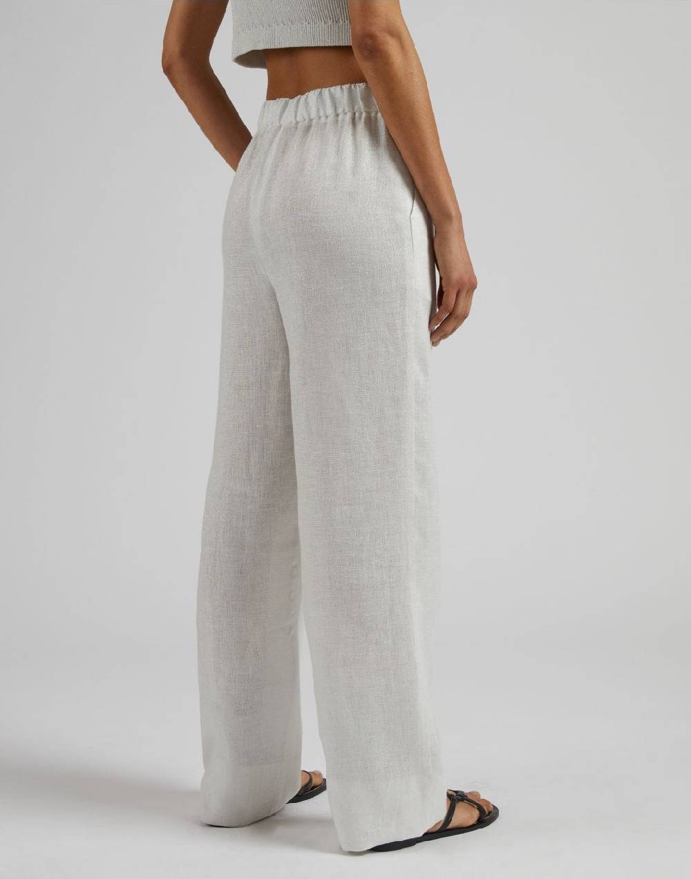 Lardini Pantalone ampio in tela di lino lurex Promozione
