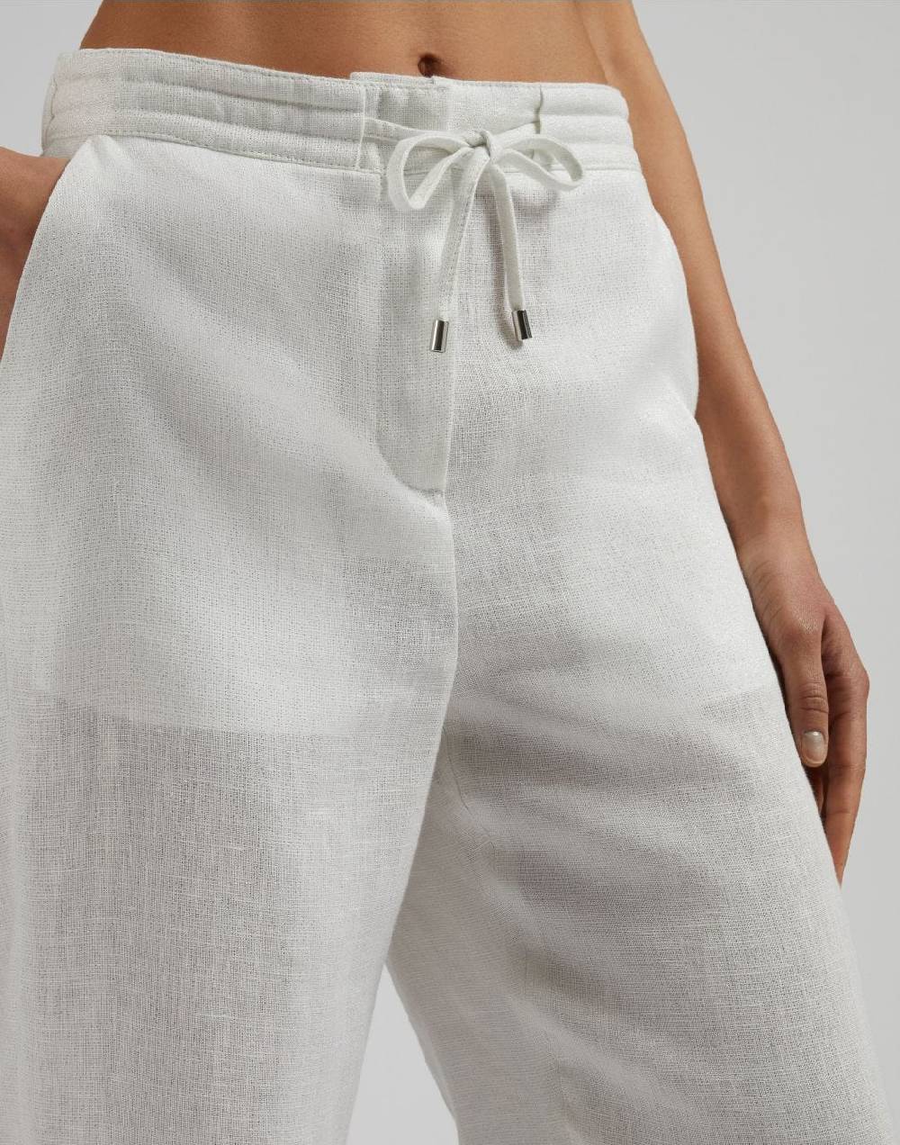 Lardini Pantalone ampio in tela di lino lurex Promozione
