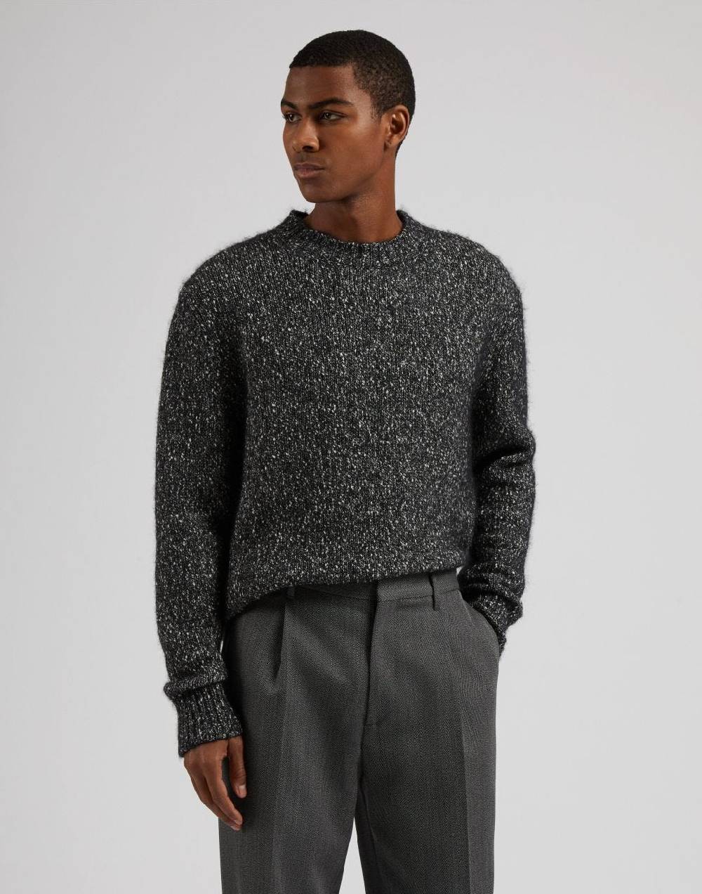 Lardini Maglia girocollo grigia a manica lunga Shopping Online