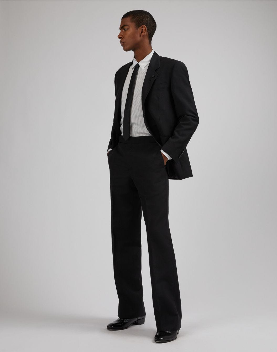 Lardini Camicia bianca a righe in popeline soft touch Offerta