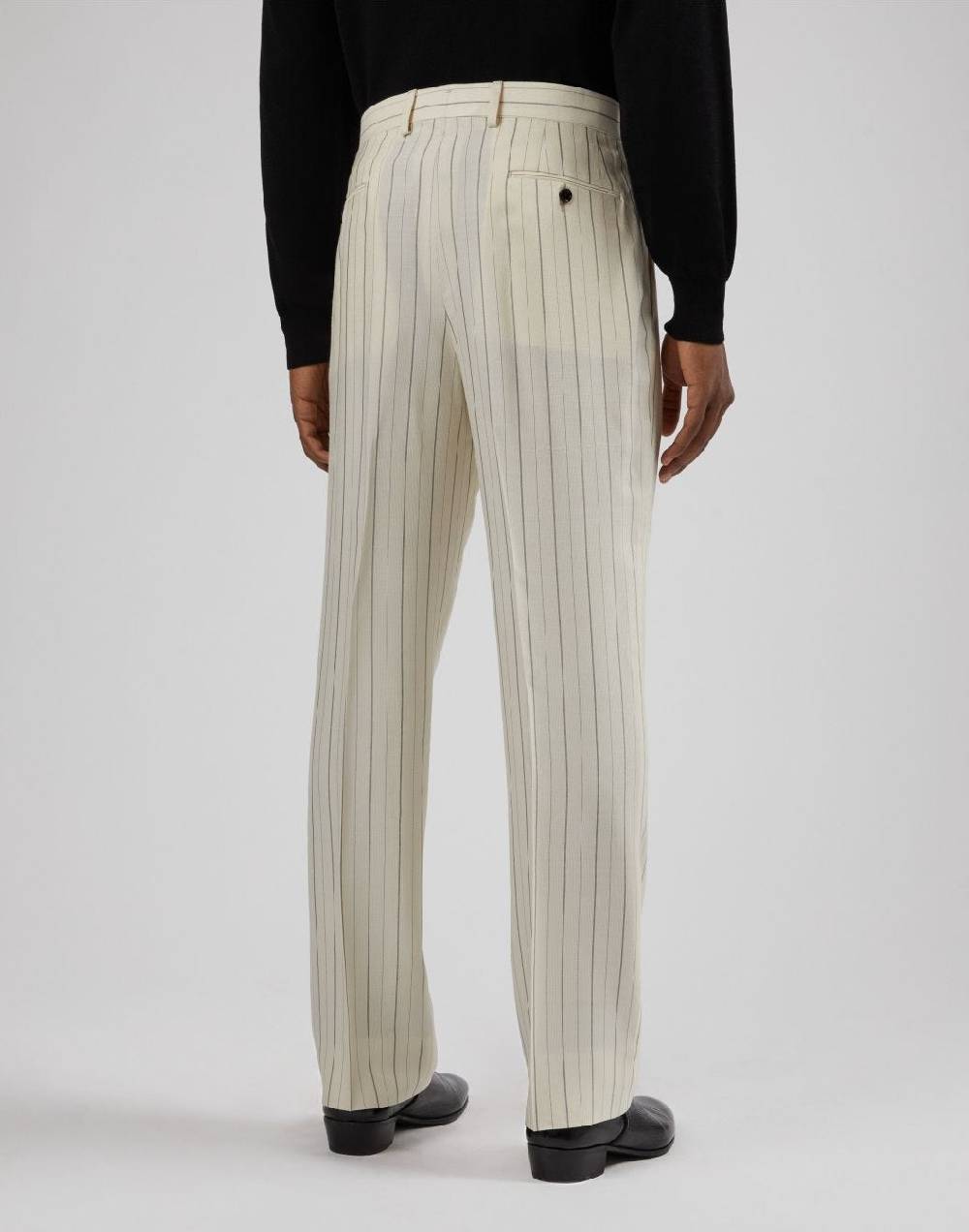 Lardini Pantalone attitude gessato mosso in viscosa Economico