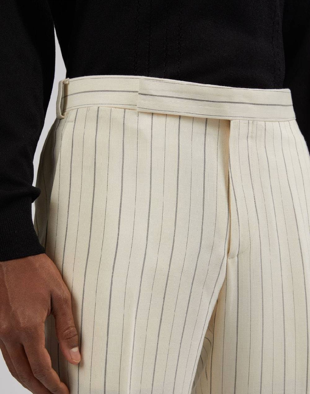 Lardini Pantalone attitude gessato mosso in viscosa Economico